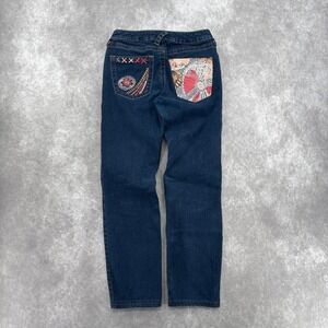 Y2K Baby Phat Embroidered Patch Dark Wash Denim Jeans Size 3